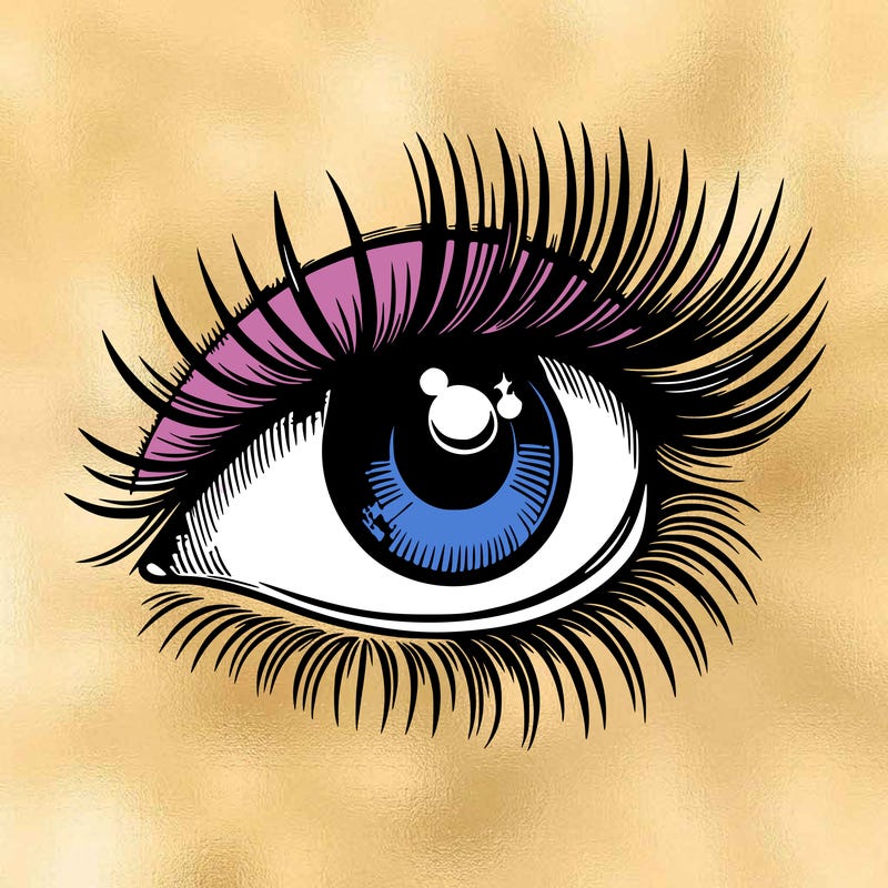 realistic eye long eylashes
