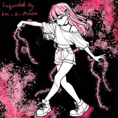 realistic girl danceing