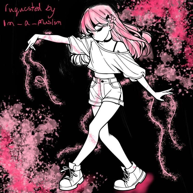 realistic girl danceing