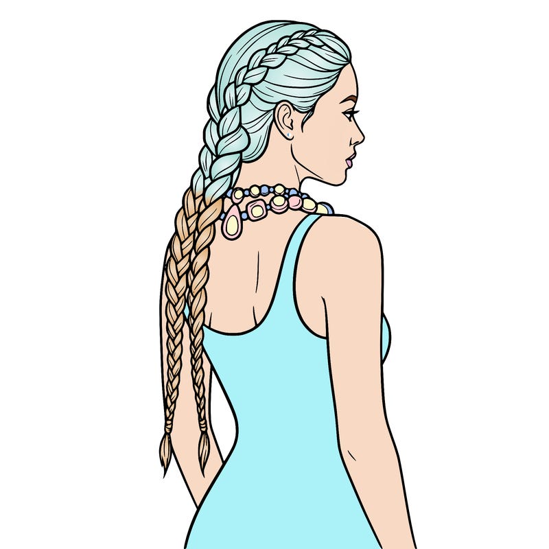 long plats tank top big necklace