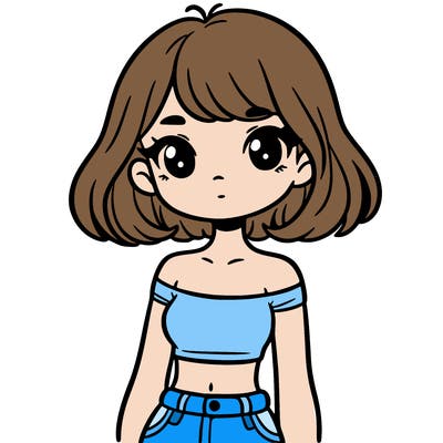 girl in a cute crop top