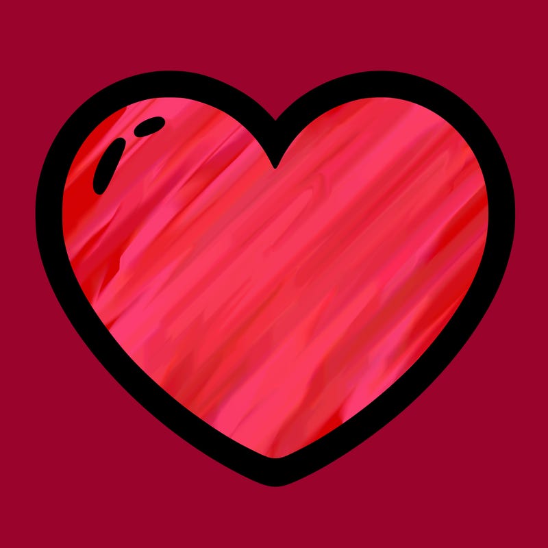 a blank heart