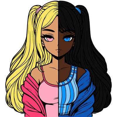 realistic girl split