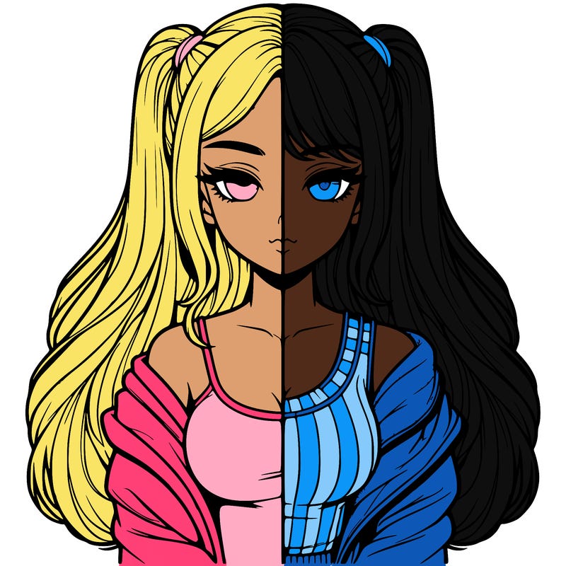 realistic girl split