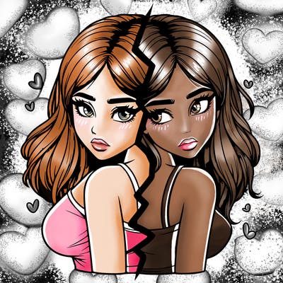 realistic girl split