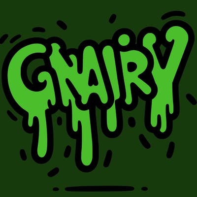 a word that has gnarly on it dripping