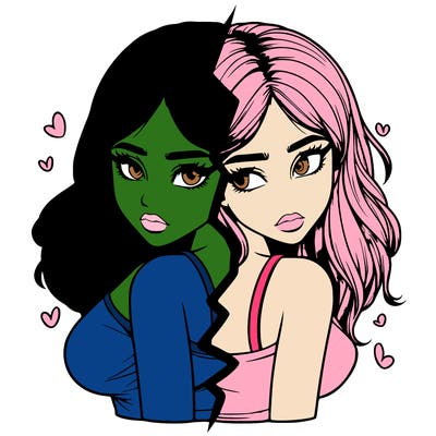 realistic girl split