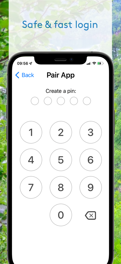 Gezondheidsmeter - Gezondheidsmeter app secure login screen for creating a pin