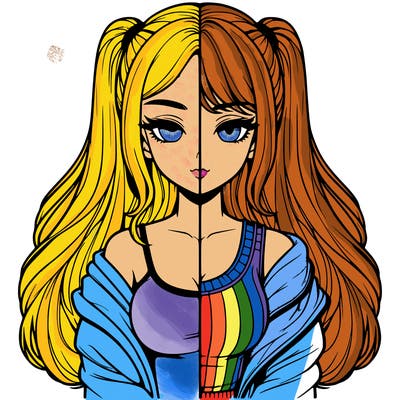 realistic girl split