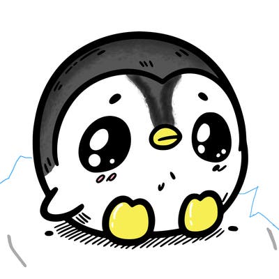 cute baby penguin