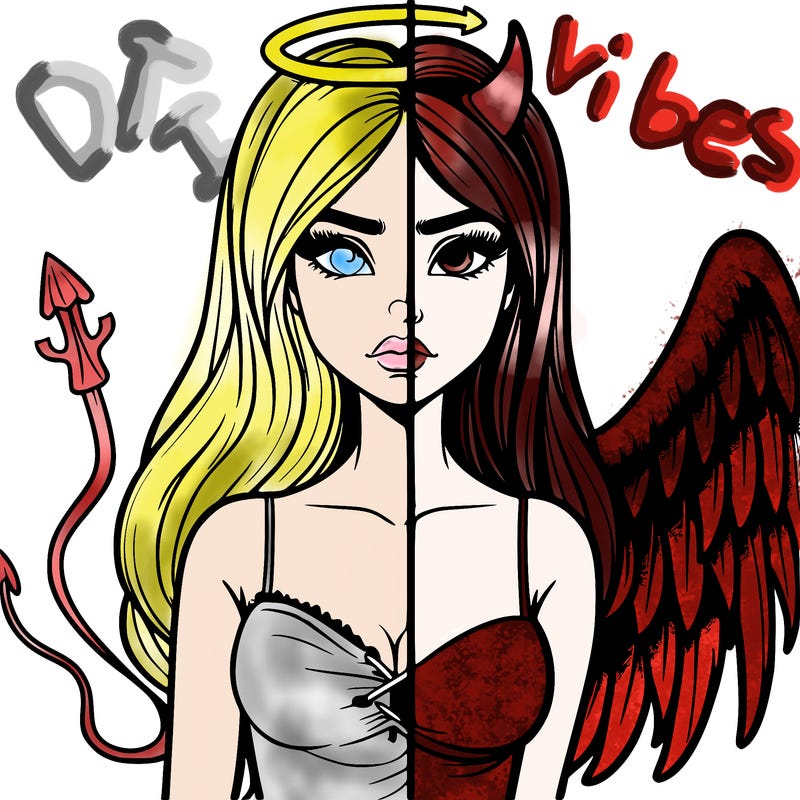 devil vs angel realistic girl