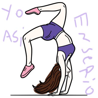 woman doing backflip