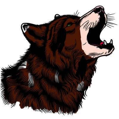 wolf realistic howling