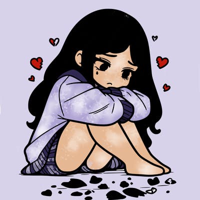 a girl after a breakup