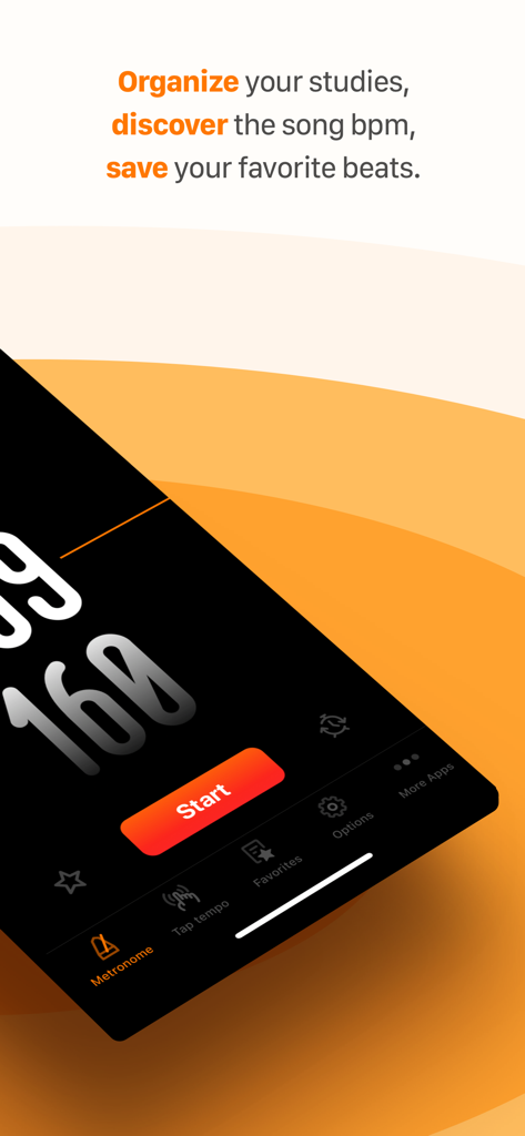 Metronome Cifra Club - Interface do aplicativo Metrônomo Cifra Club exibindo 160 BPM e um botão de início para prática musical.