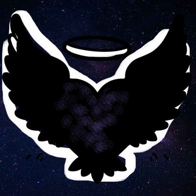 a heart with angel wings