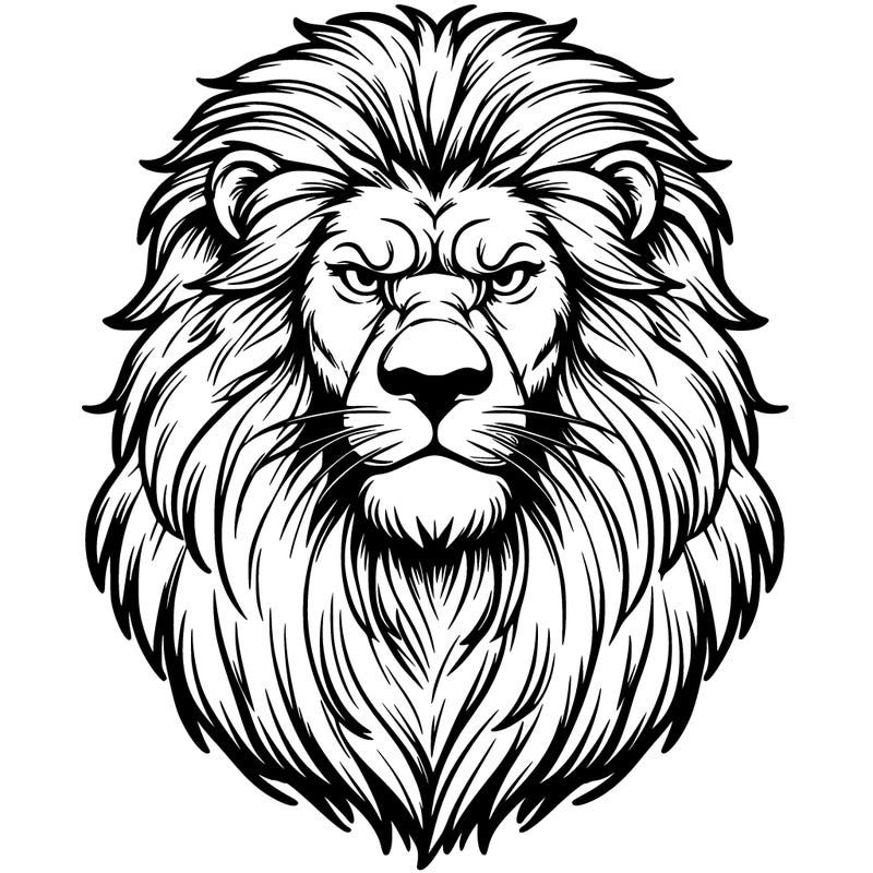 fierce realistic lion