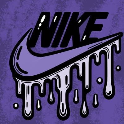 dripping nike logo