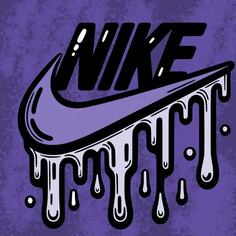 dripping nike logo