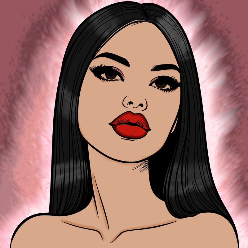 realistic woman with full lips