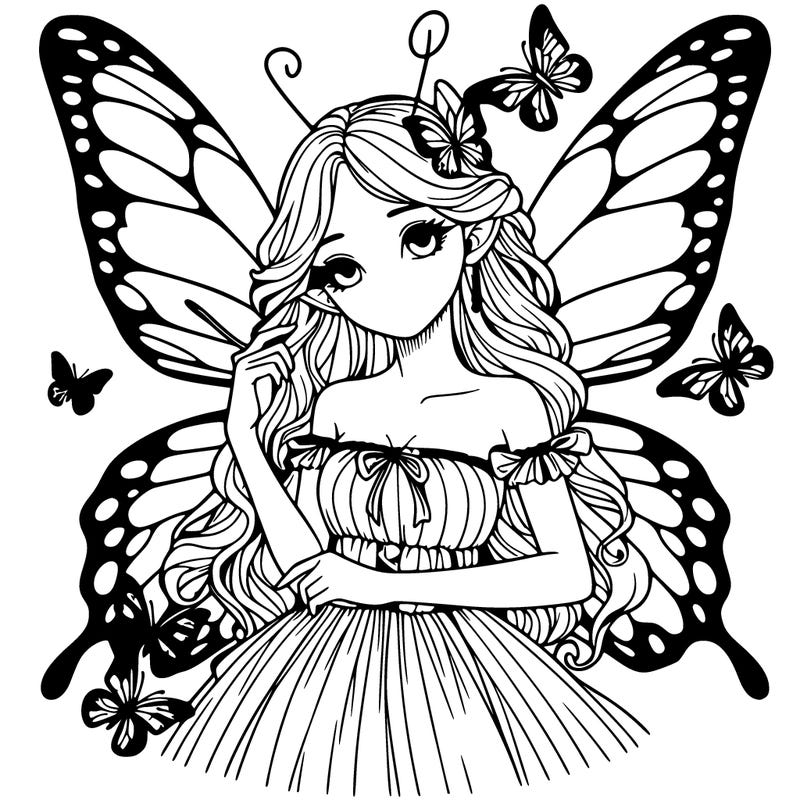 butterfly fairy realistic girl