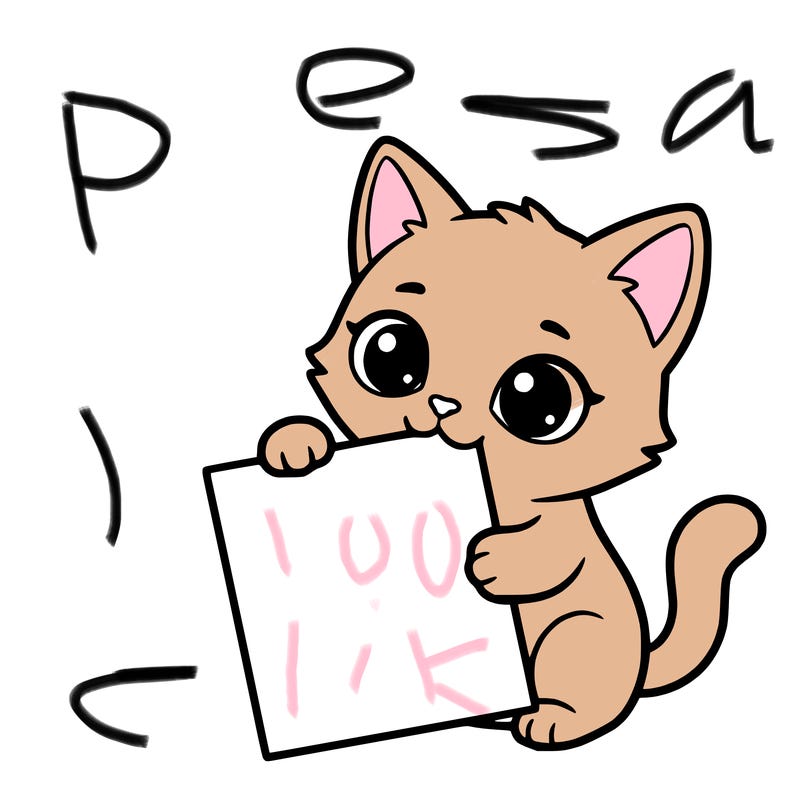 a small cat with a blank sheet of paper in its hand. the cat is sooooooo cute!