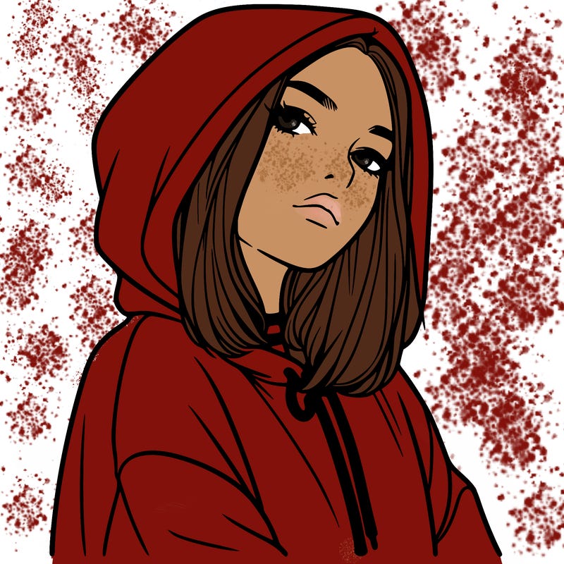 a realistic girl in a hoodie