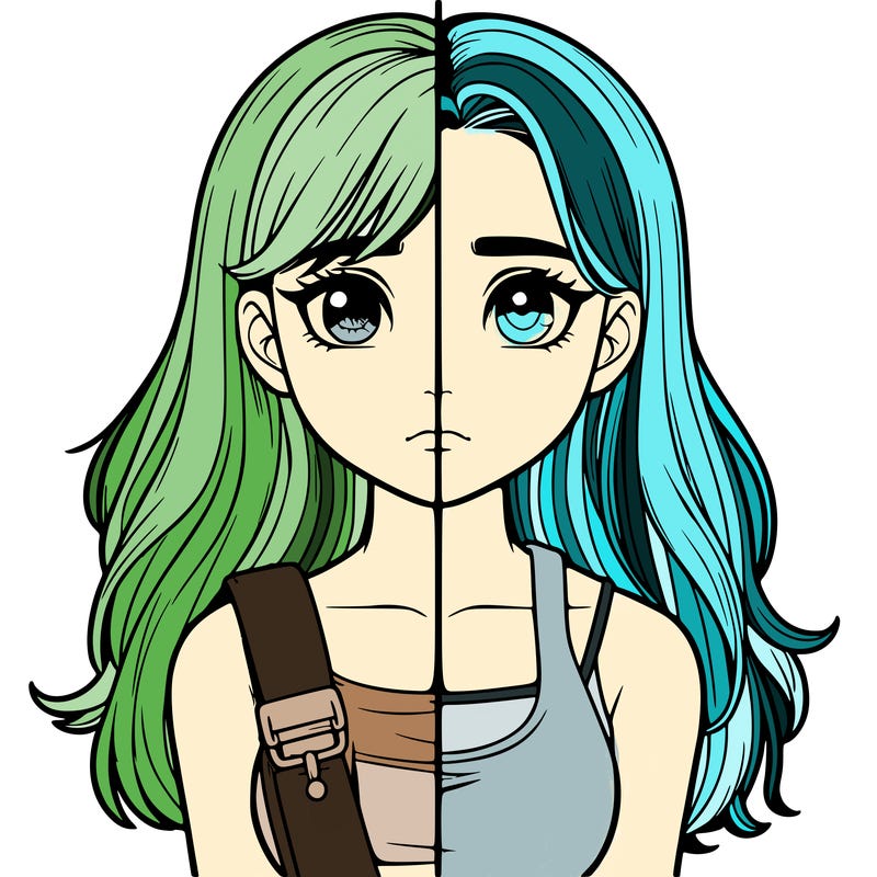 realistic girl split