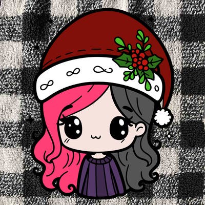christmas hat girl