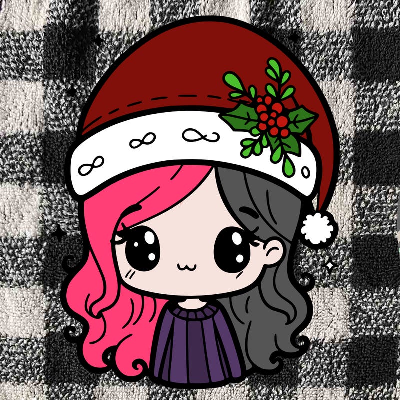christmas hat girl