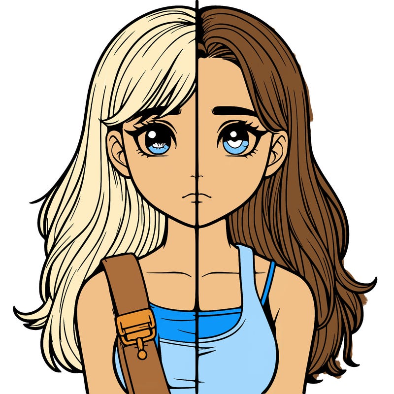 realistic girl split