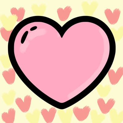 a blank heart