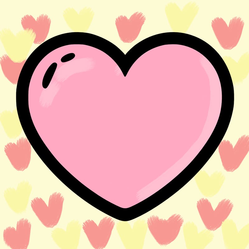 a blank heart