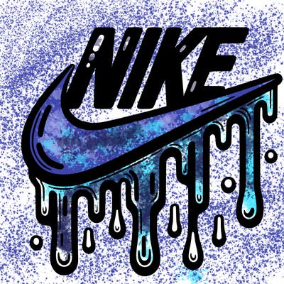 dripping nike logo