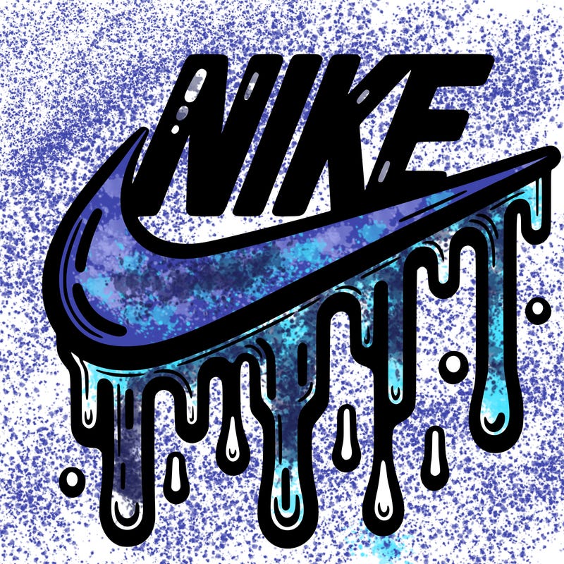dripping nike logo