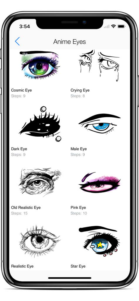 Draw Anime Eyes - Cutest Eyes - A list of step-by-step tutorials for drawing different styles of anime eyes like cosmic and star eyes