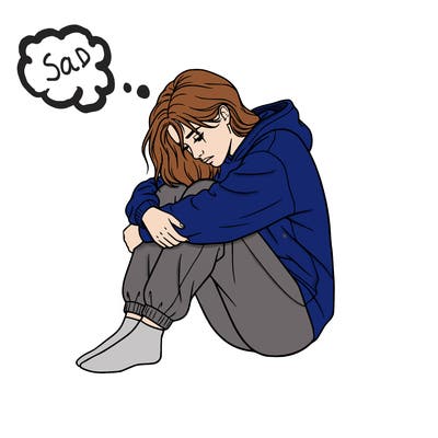 a depressed girl