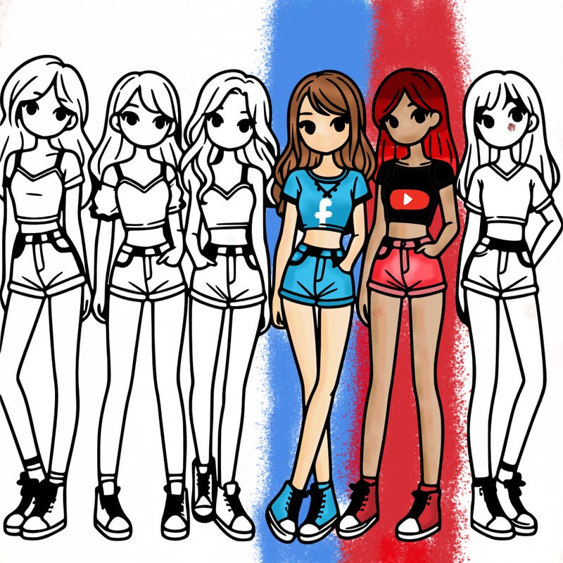 a group of girls wearing crop tops and shorts