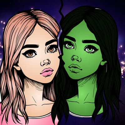 realistic girl split