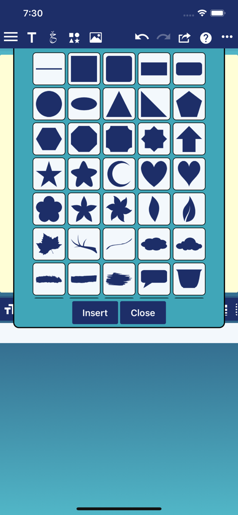 انا محترف الخط - A grid of decorative and geometric vector shapes for calligraphy designs