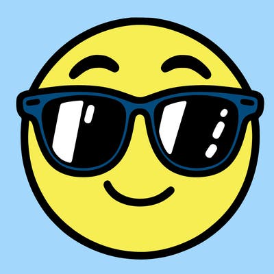emoji with sunglasses