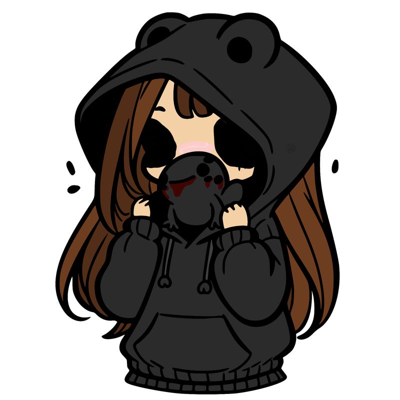 a girl holding a froggy hoodie