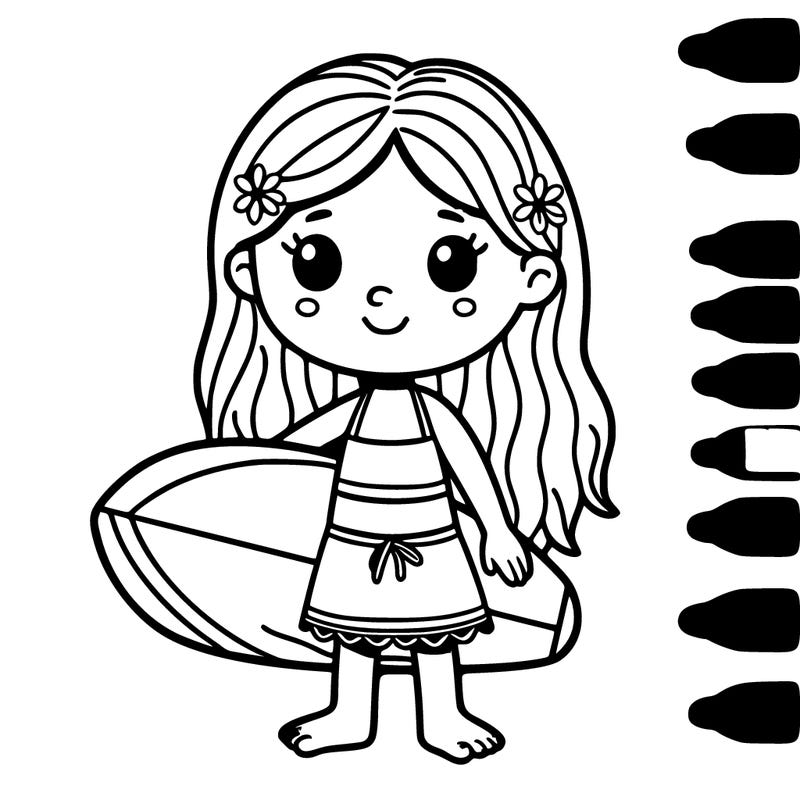 girl with surfboard.