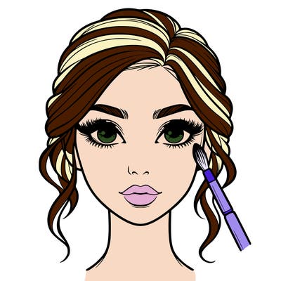 realistic person with makeup