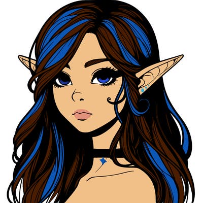 elf girl realistic dark fantasy