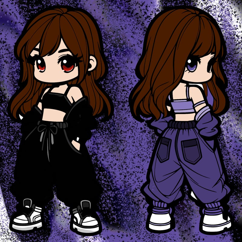 girl in crop top and baggy pants