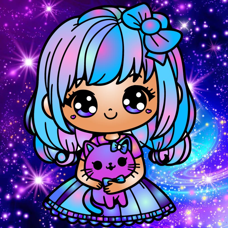 cute girl holding kitty