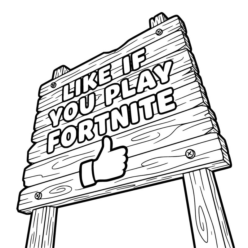 a sign that says like if you play fortnite