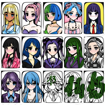 girls that look diffrent anime