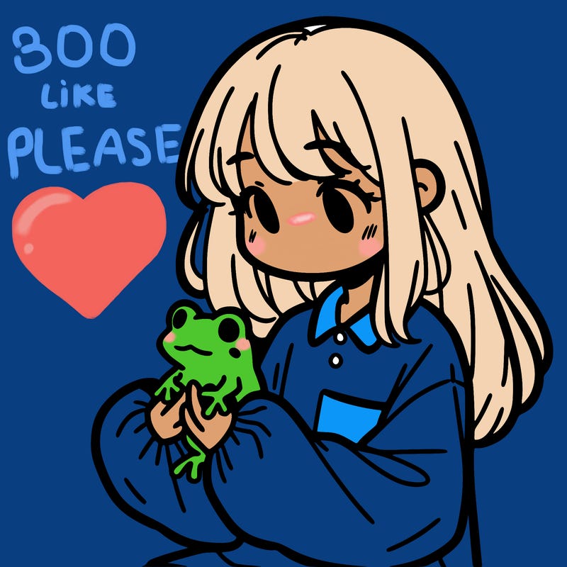 girl with long hair and a oversized shirt. and she is holding a frog